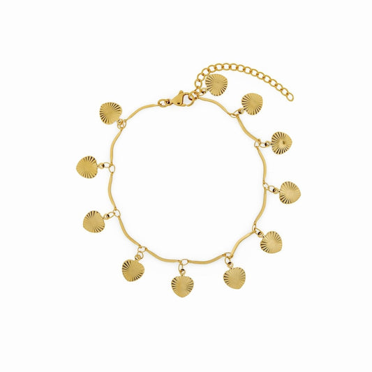 Elegant Gold Plated Shell Anklet