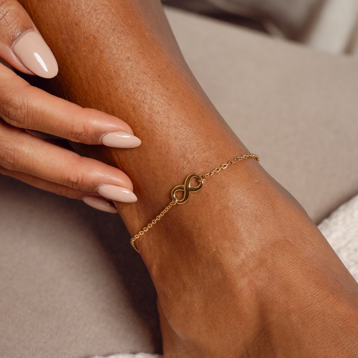 Elegant Gold Plated Infinity Anklet
