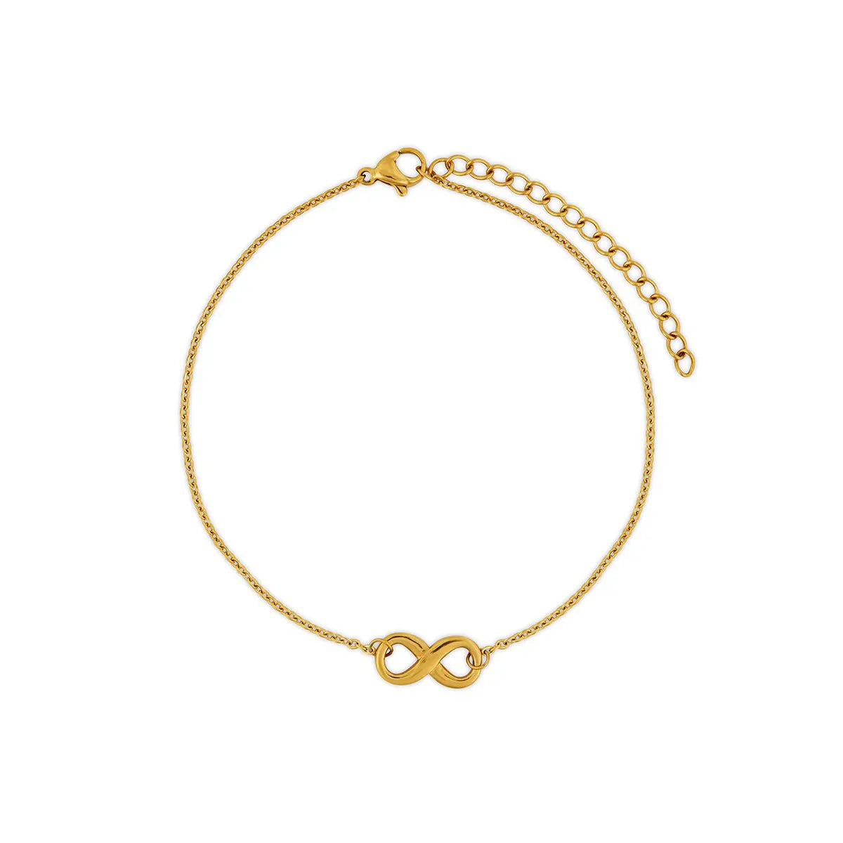 Elegant Gold Plated Infinity Anklet
